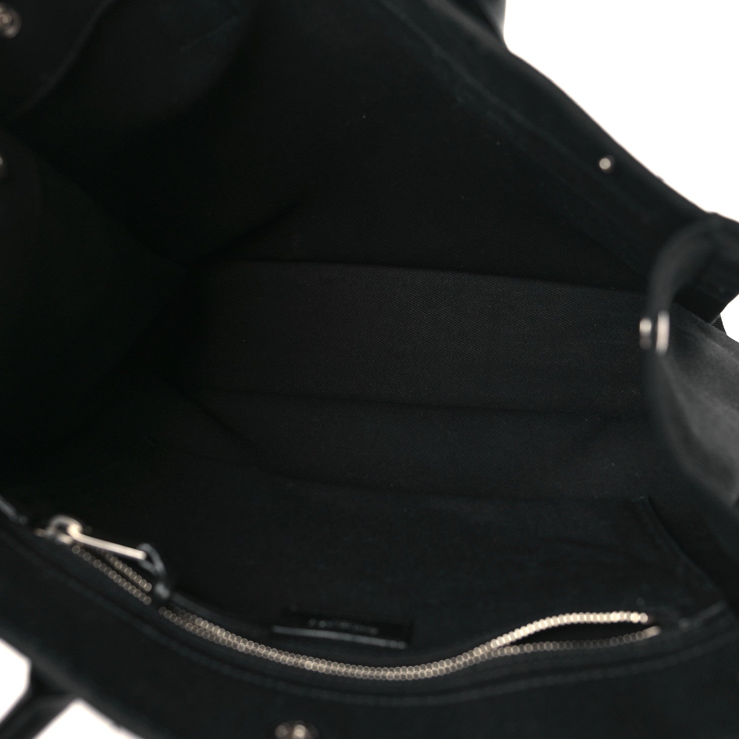 Saint Laurent Linen Calfskin Rive Gauche North South Tote Black 4 of 7