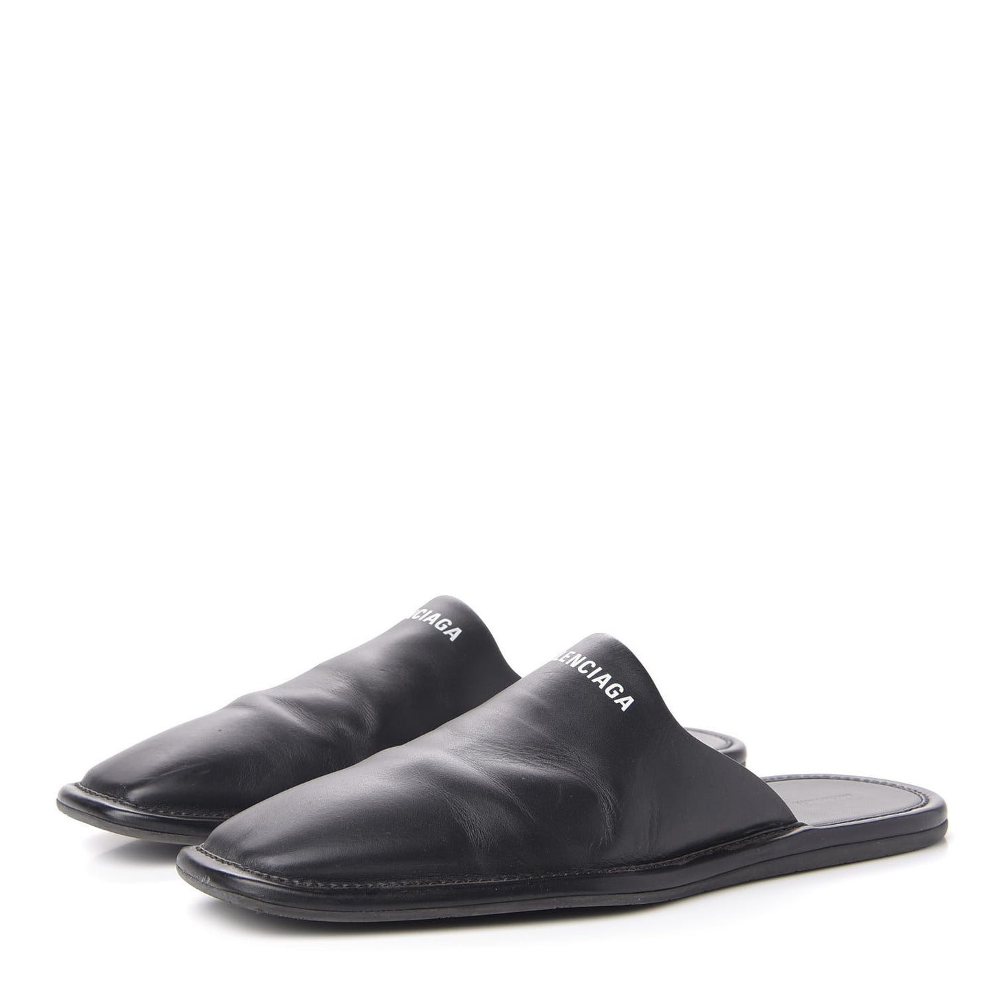 Smooth Calfskin Mens Cozy Slip-On Loafers 45 Black White