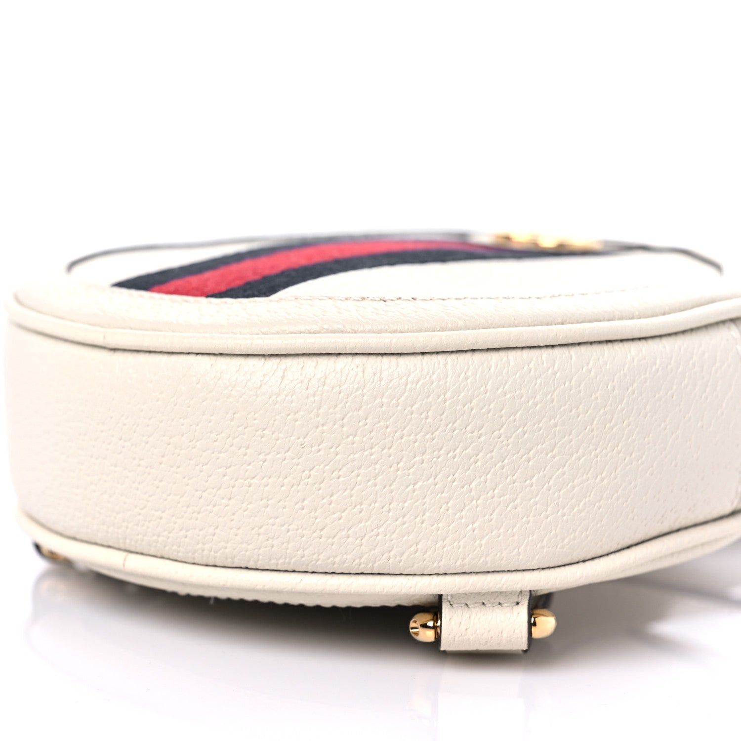 Gucci Textured Calfskin Web Mini Ophidia Round Backpack Mystic White 9 of 10