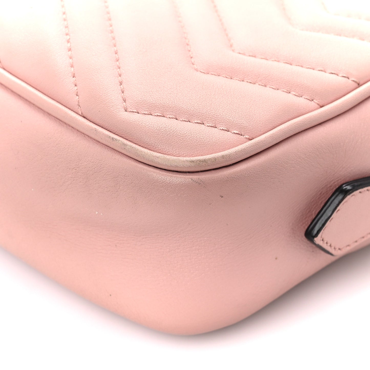 Calfskin Matelasse Mini GG Marmont Chain Shoulder Bag Perfect Pink