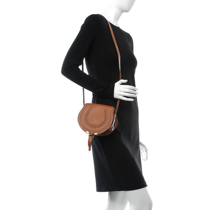 Chloe Calfskin Mini Marcie Round Crossbody Bag Tan 2 of 8