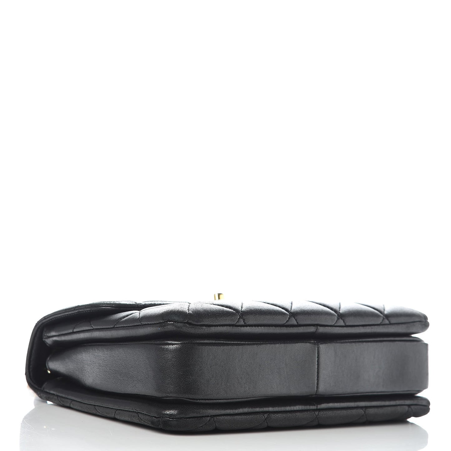Lambskin Quilted Small Trendy CC Dual Handle Flap Bag Black