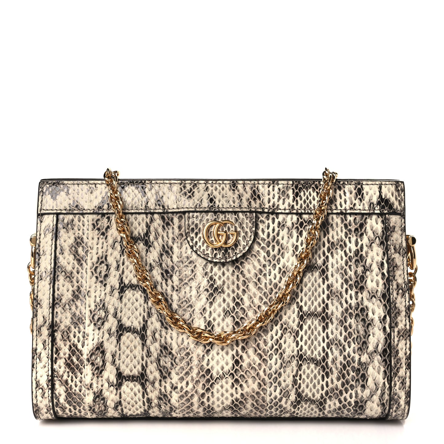 Snakeskin GG Small Ophidia Chain Shoulder Bag Roccia