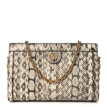 Gucci Snakeskin GG Small Ophidia Chain Shoulder Bag Roccia 1 of 9