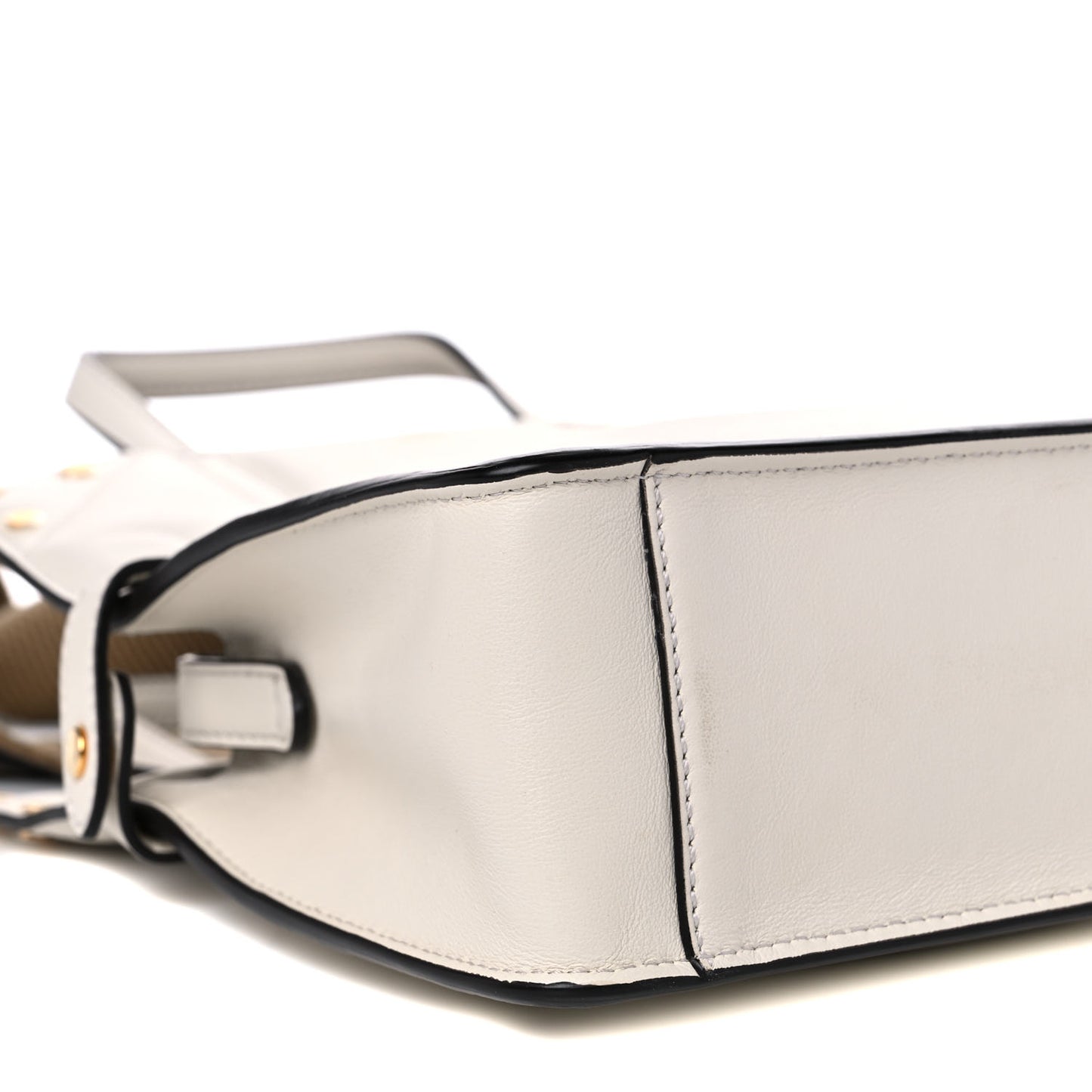 Vitello Grace Matte Small Flip Tote White Ice
