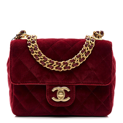 Chanel Velvet Enamel Mini Flap Red 1 of 12