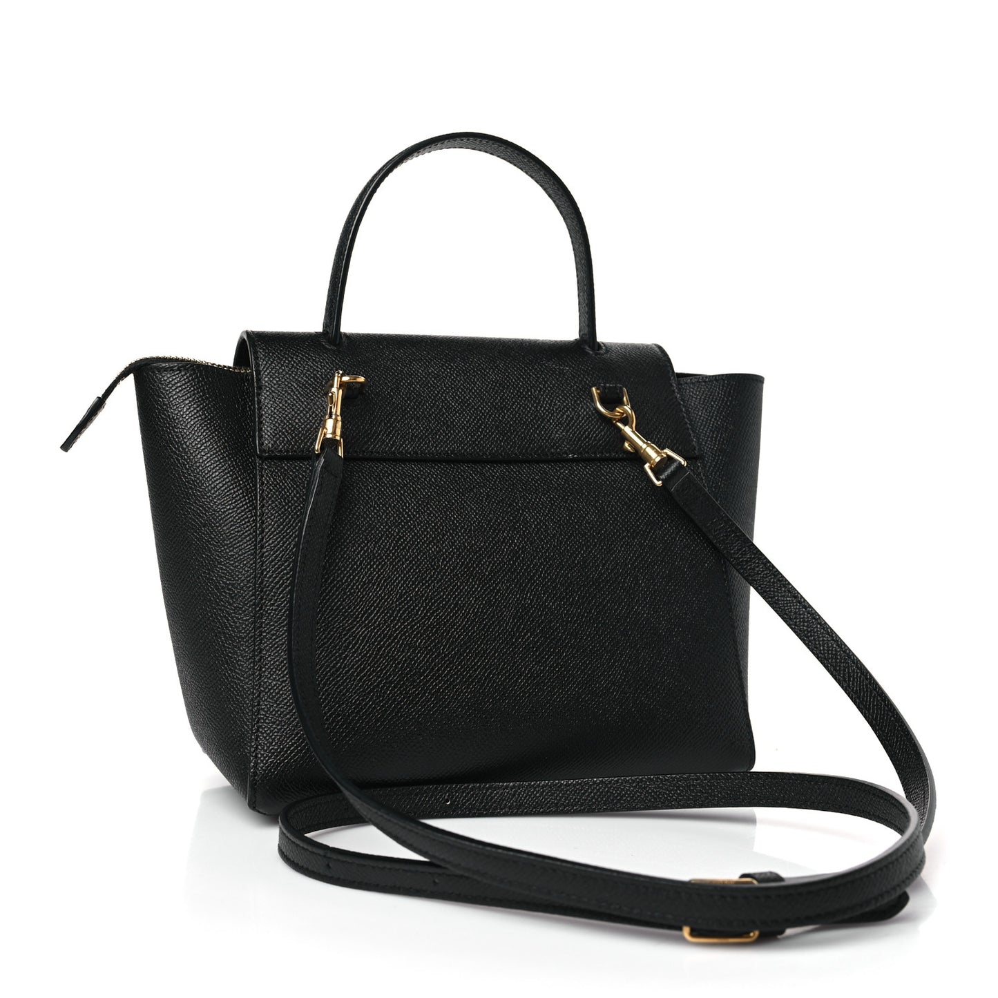 Grained Calfskin Nano Belt Bag Black