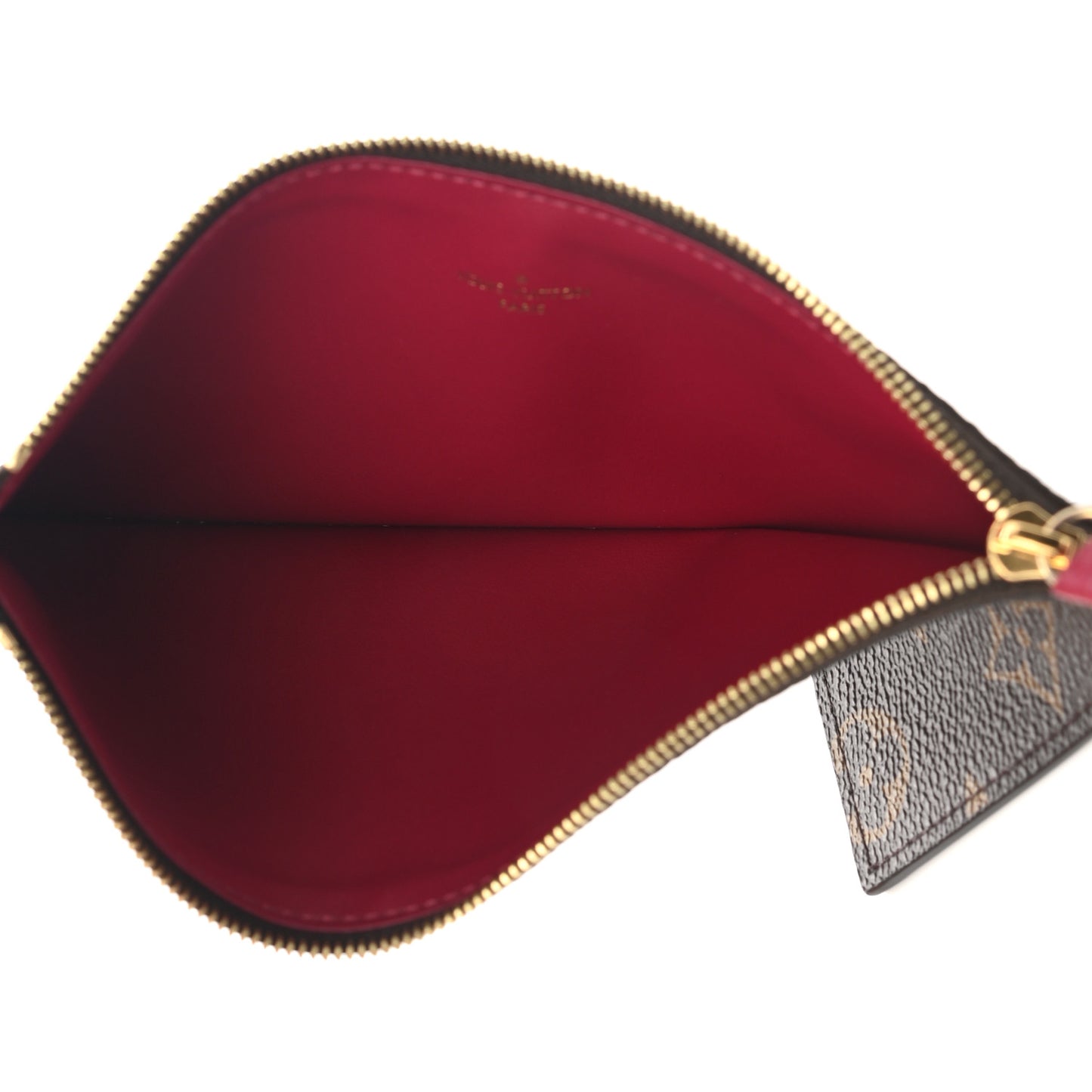 Monogram Felicie Chain Wallet Zippered Insert Fuchsia
