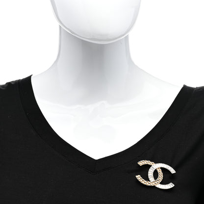 Chanel Baguette Crystal Quilted CC Brooch Gold 2 of 4