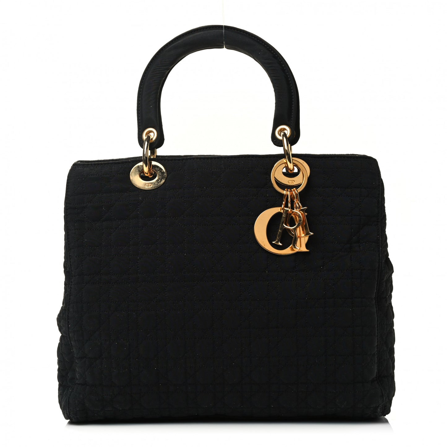 Nylon Cannage Large Lady Dior Black