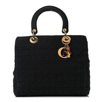 Christian Dior Nylon Cannage Large Lady Dior Black 1 of 4