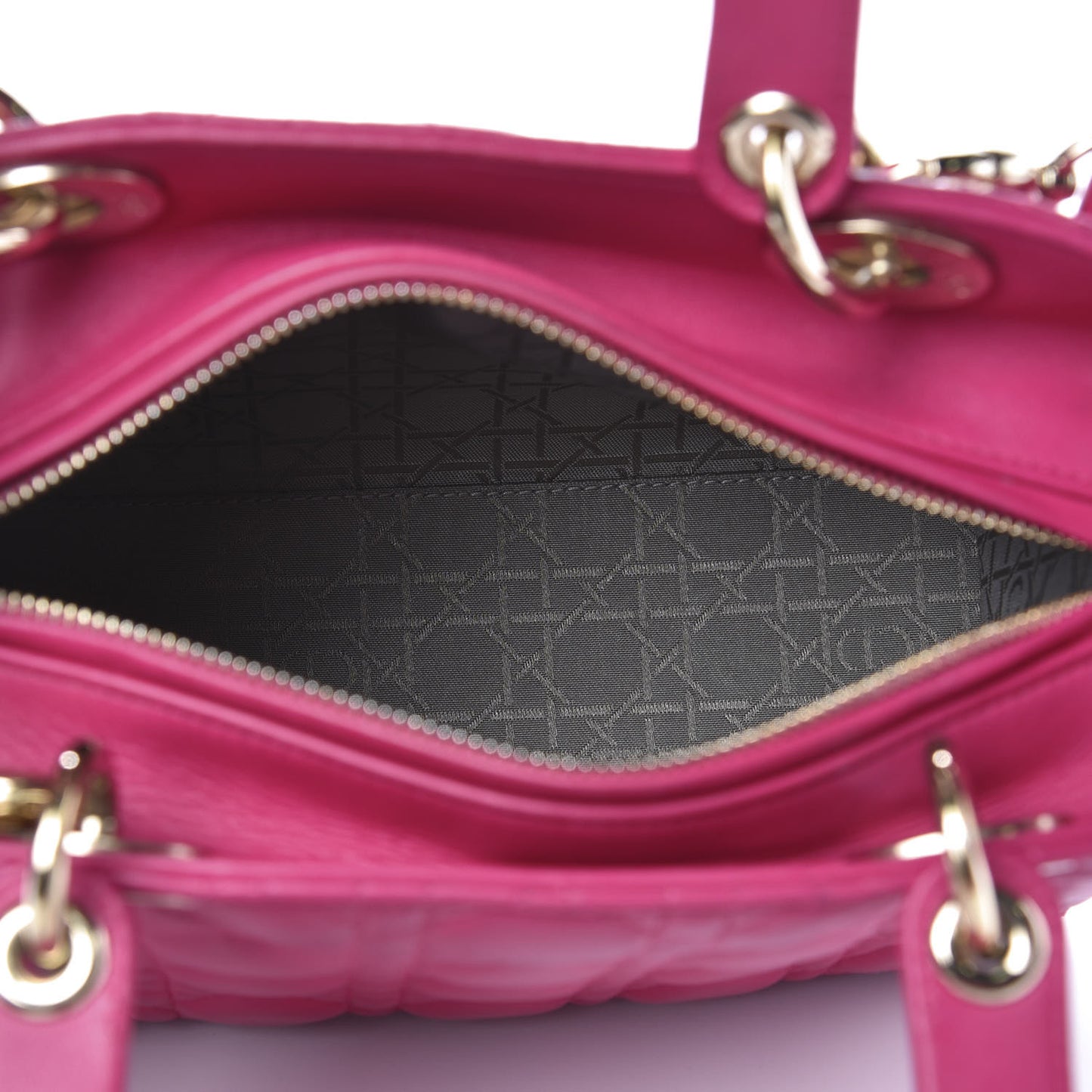 Lambskin Cannage Medium Lady Dior Pink