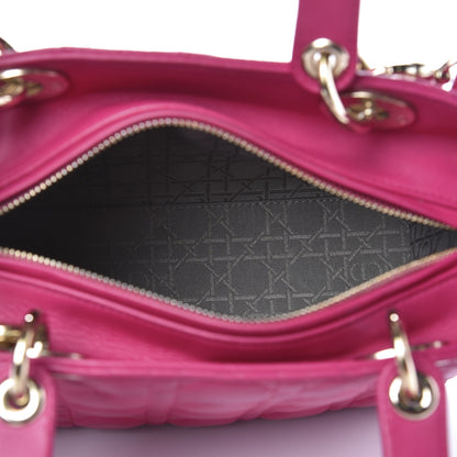 Christian Dior Lambskin Cannage Medium Lady Dior Pink 6 of 12