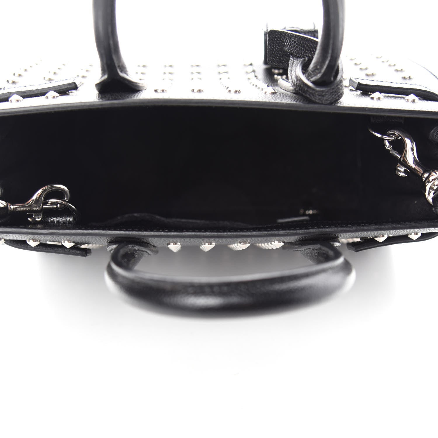 Saint Laurent Grain De Poudre Studded Nano Sac De Jour Black 5 of 9