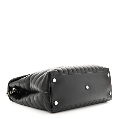 Saint Laurent Calfskin Y Quilted Monogram Large Loulou Chain Satchel Black 4 of 11