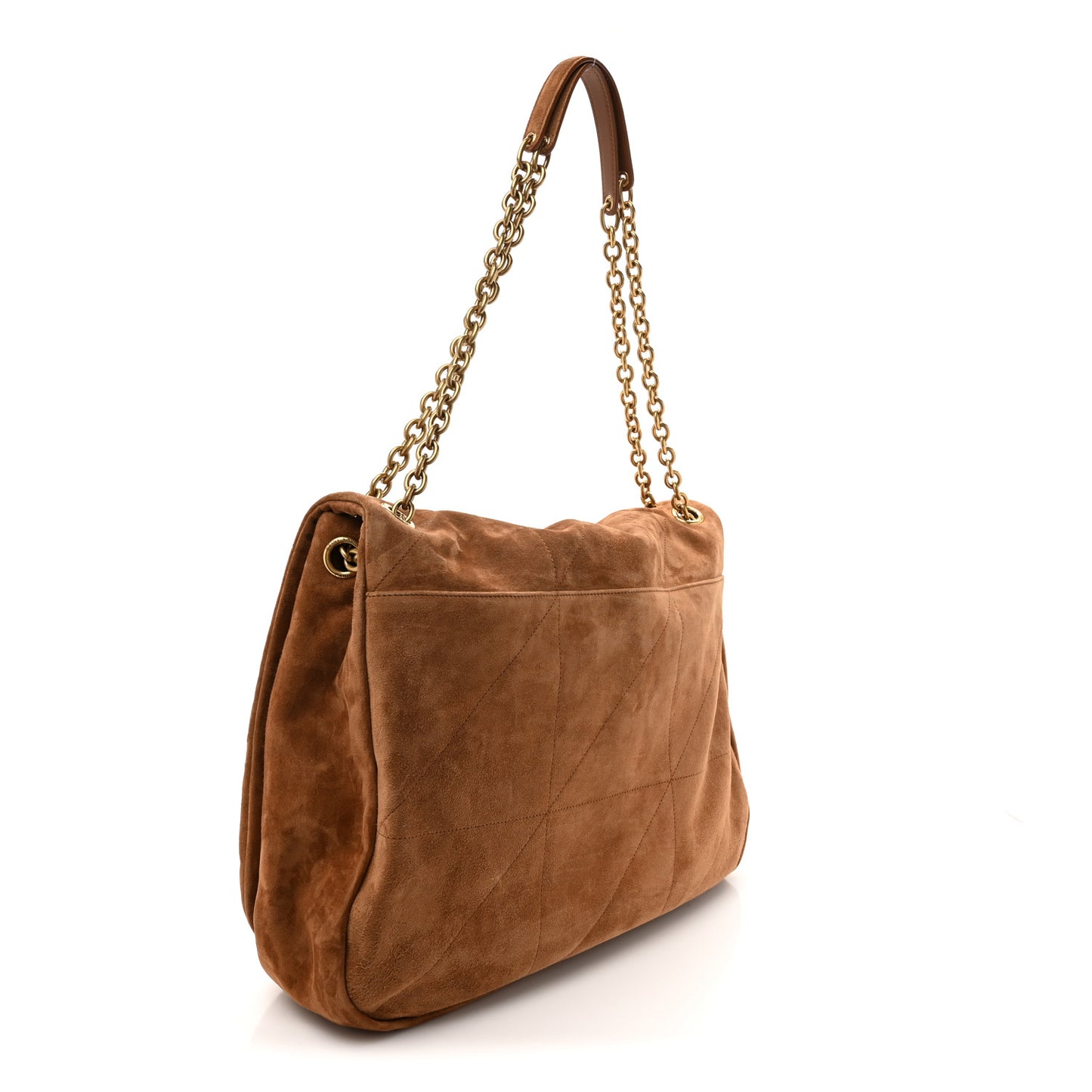 Suede Matelasse Monogram Large Jamie 4.3 Snuff