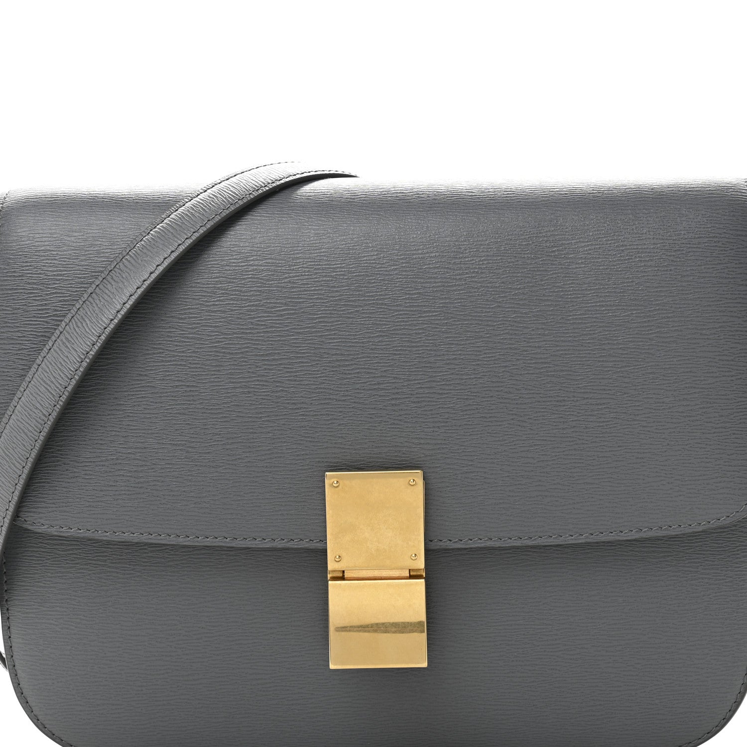 Celine Liege Calfskin Medium Classic Box Flap Bag Grey 8 of 12