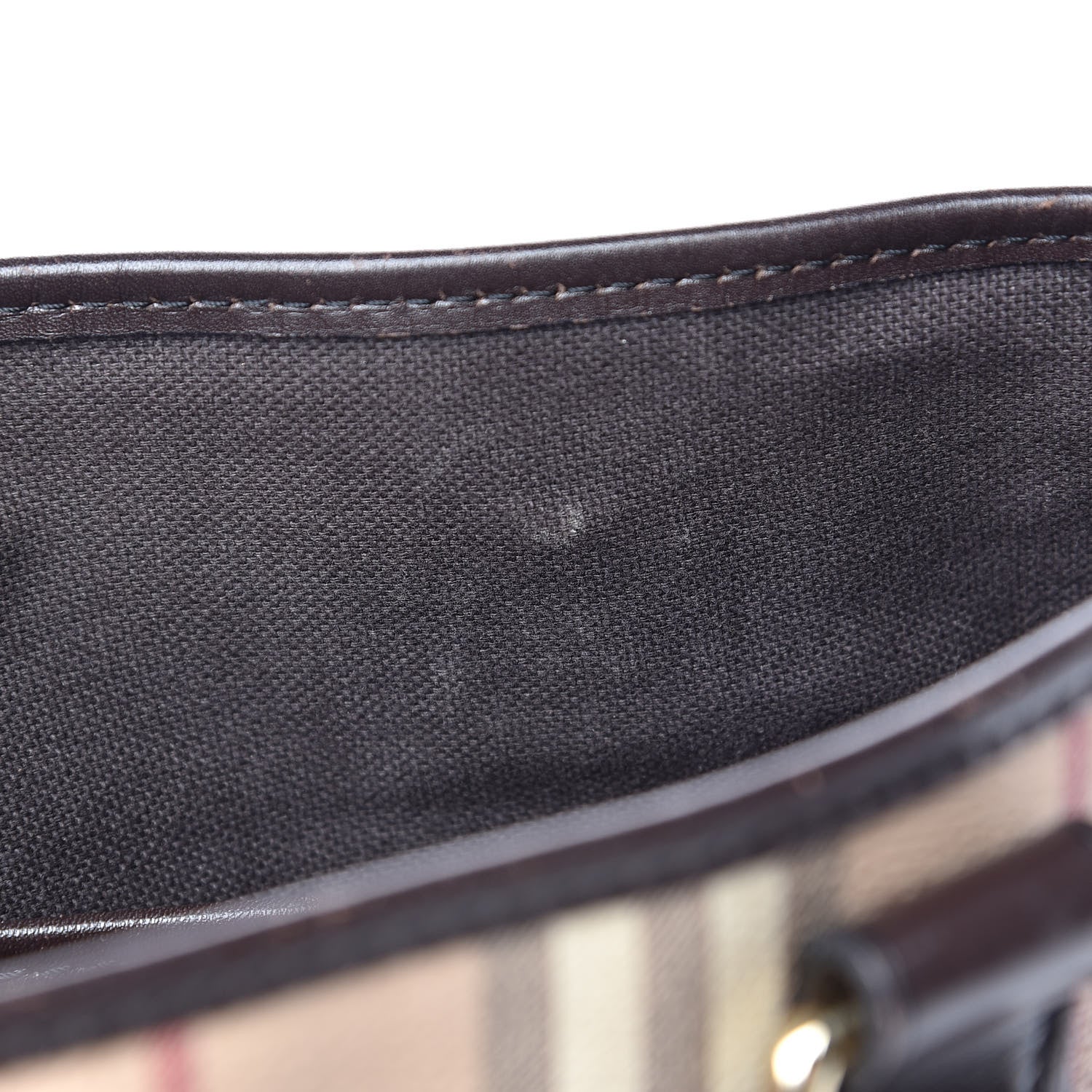 Burberry Haymarket Check Small Onslow Tote Chocolate 9 of 20