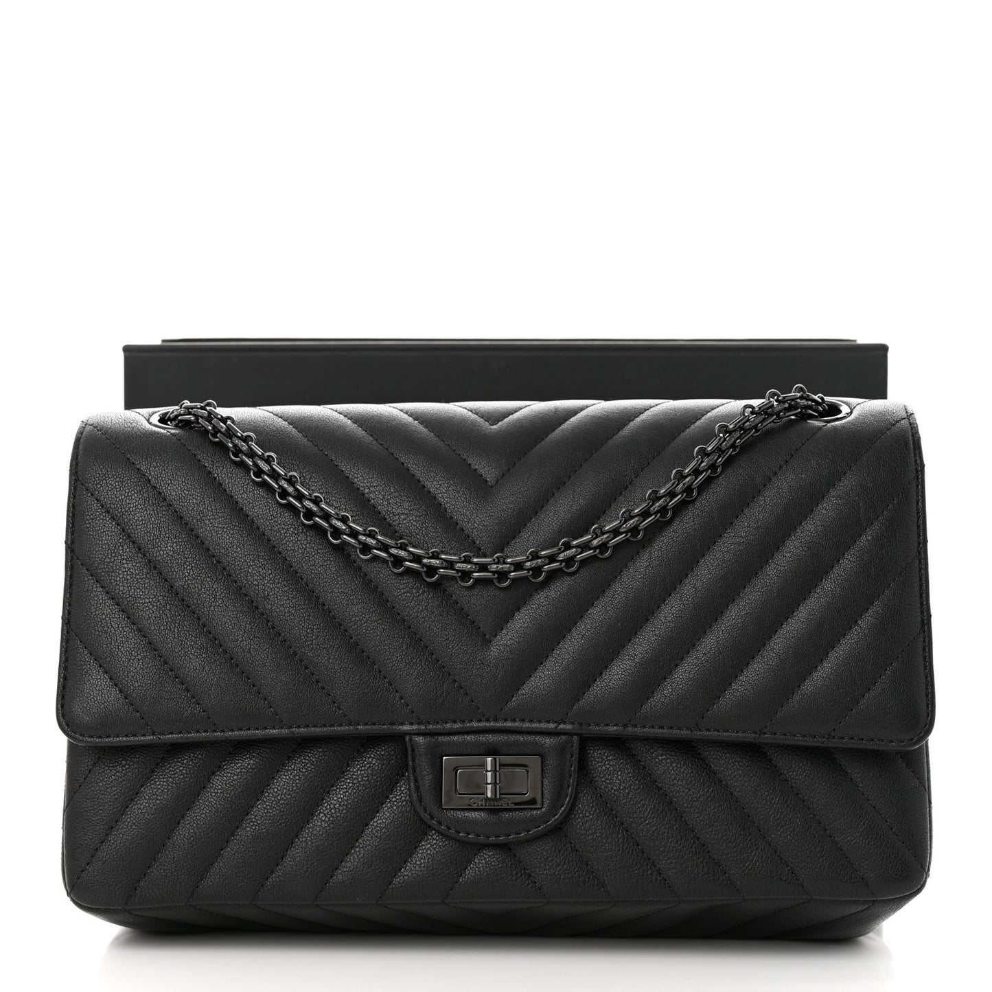 Sheepskin Chevron Quilted 2.55 Reissue 226 Flap So Black
