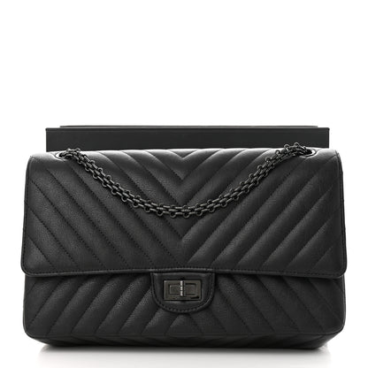 Chanel Sheepskin Chevron Quilted 2.55 Reissue 226 Flap So Black 12 of 12