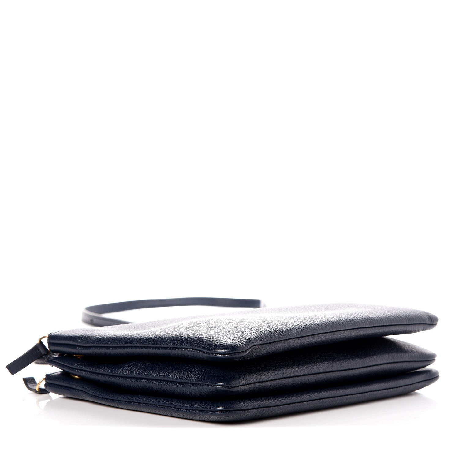 Celine Goatskin Large Trio Crossbody Bag Dark Blue 4 of 10