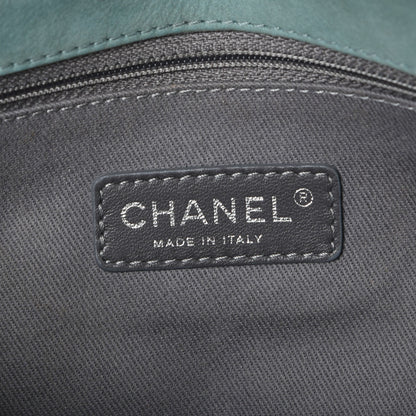 Chanel Iridescent Calfskin Glint Flap Green 6 of 8