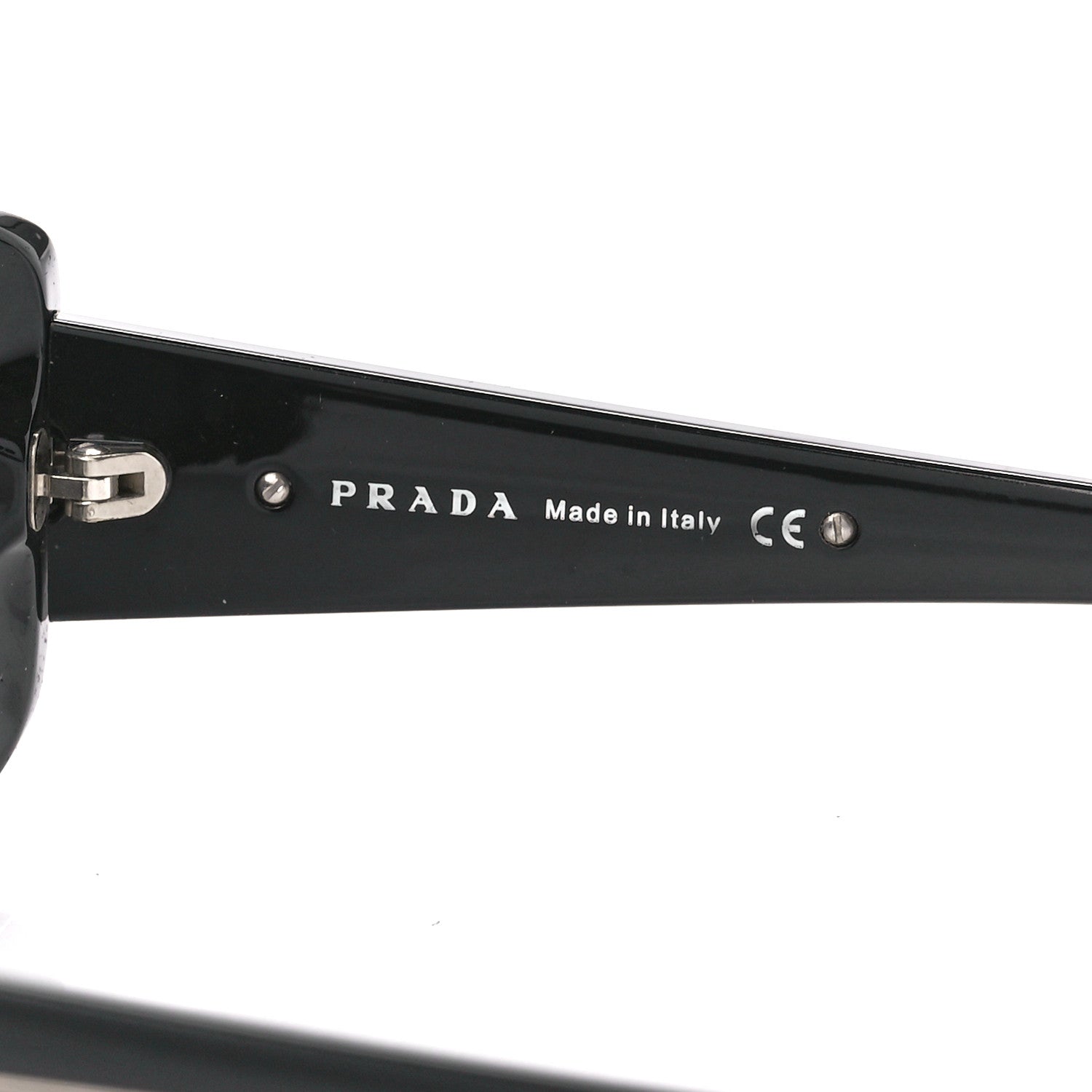Prada Logo Sunglasses SPR 04L Black 6 of 7