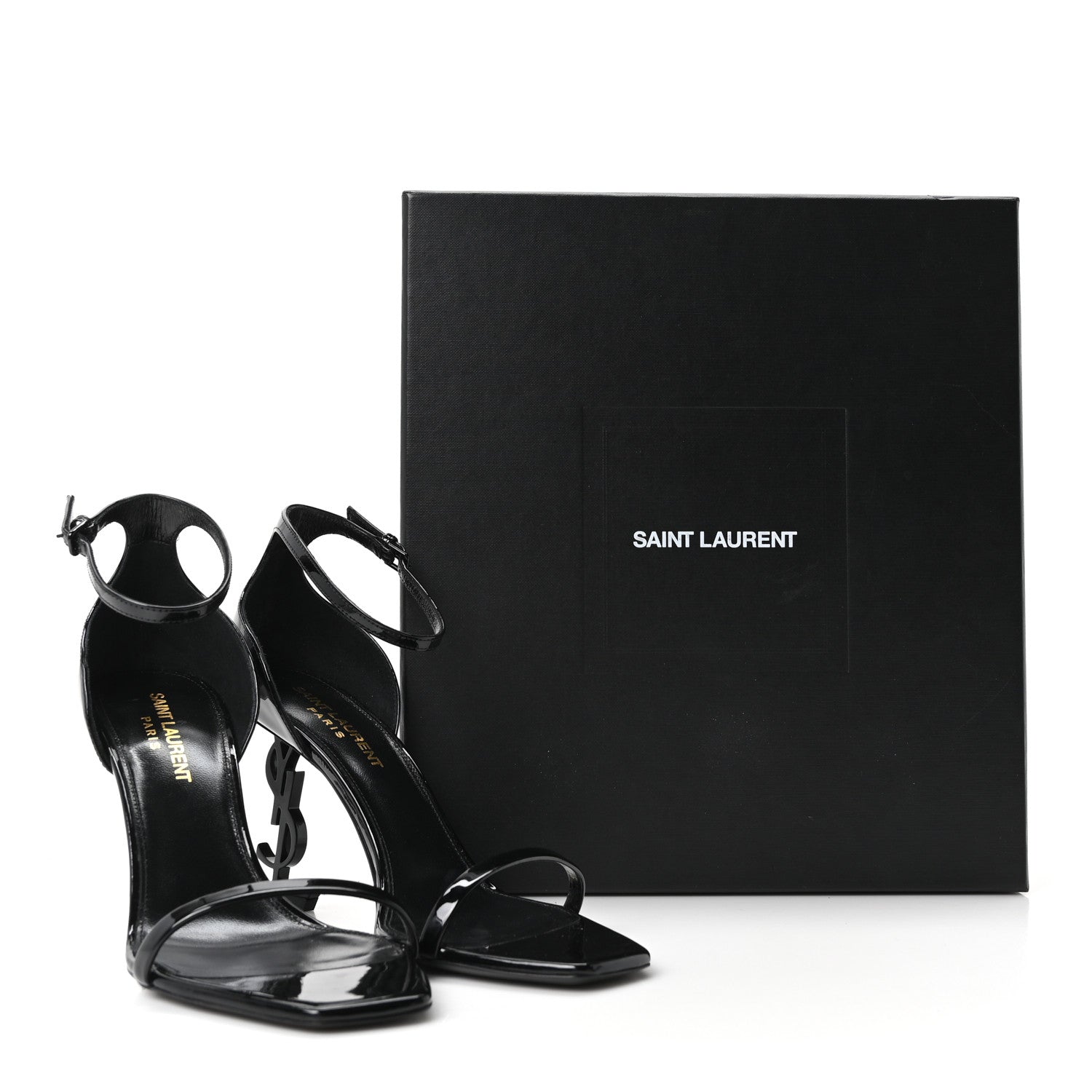 Saint Laurent Vernice Chiffon Opyum 85 Sandals 37 Black 9 of 9