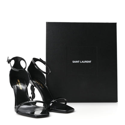 Saint Laurent Vernice Chiffon Opyum 85 Sandals 37 Black 9 of 9