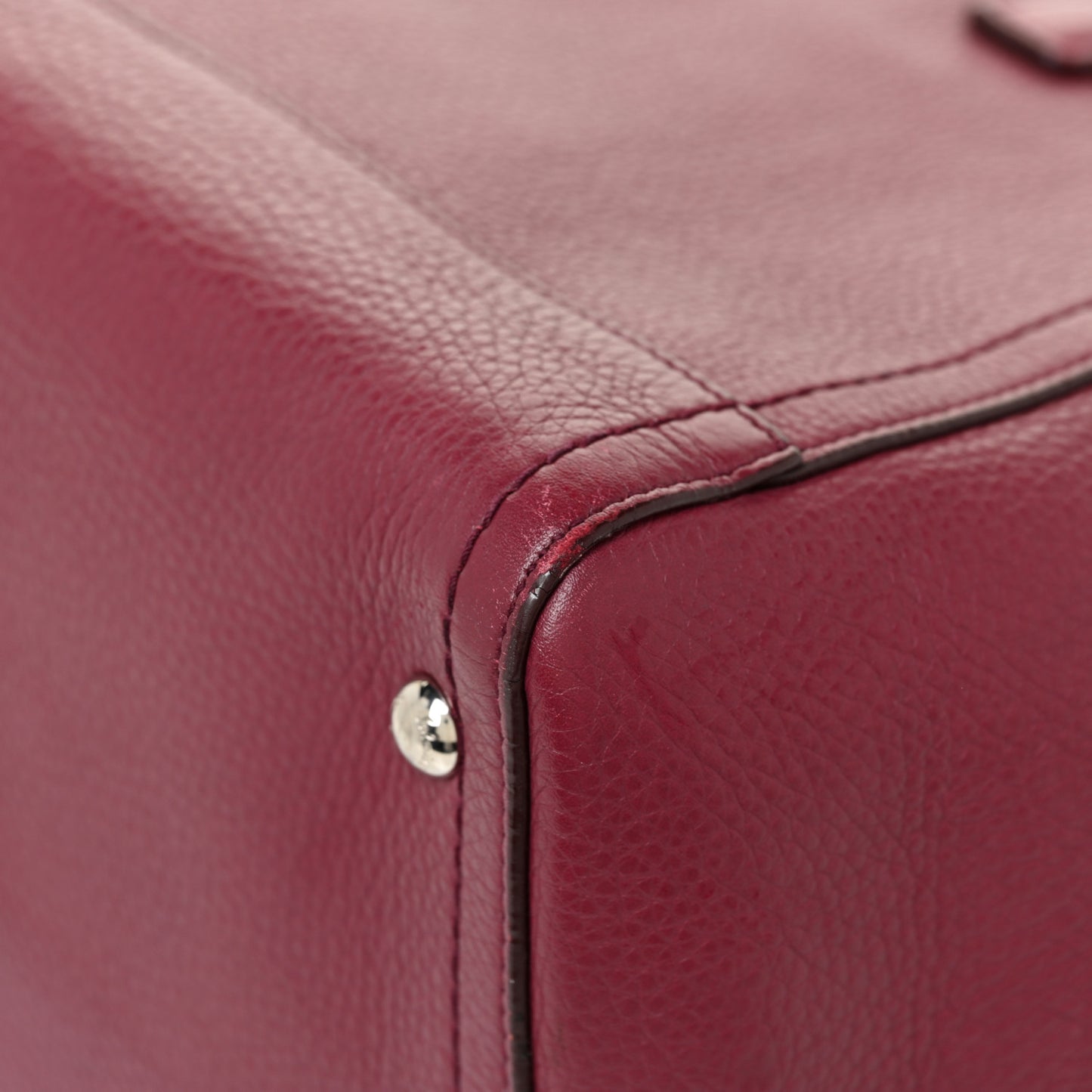 Calfskin Medium Verve Double Zip Tote Burgundy