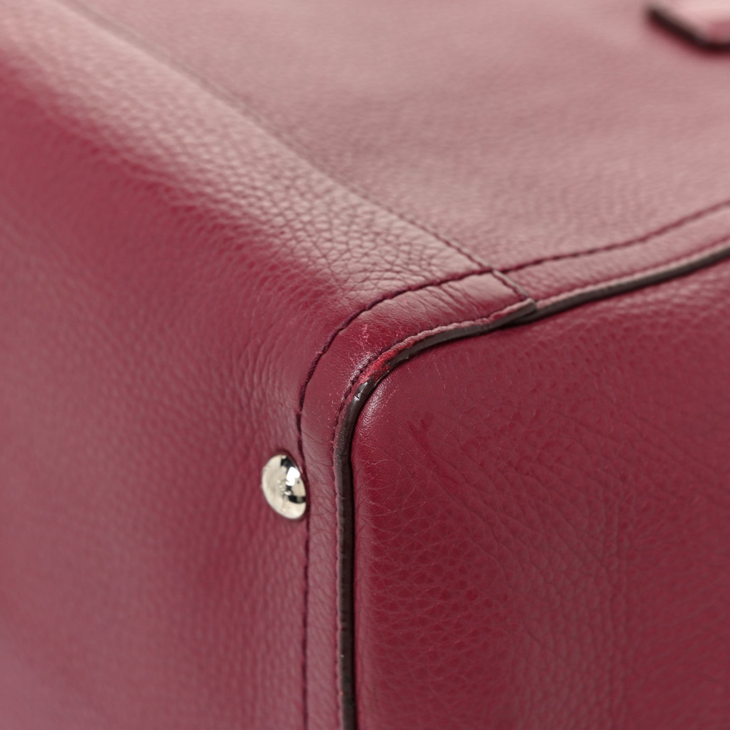 Salvatore Ferragamo Calfskin Medium Verve Double Zip Tote Burgundy 13 of 15