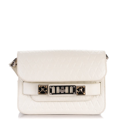 Proenza Schouler Calfskin Embossed Mini PS11 Classic Shoulder Bag Off White 1 of 9