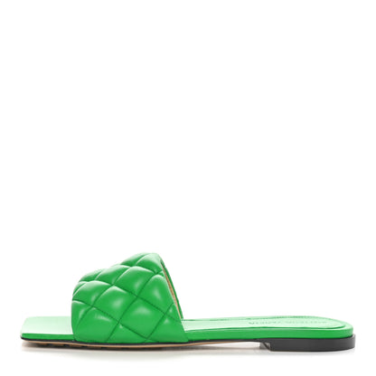 Bottega Veneta Nappa Matelasse Padded Flat Sandals 36 Parakeet 1 of 8