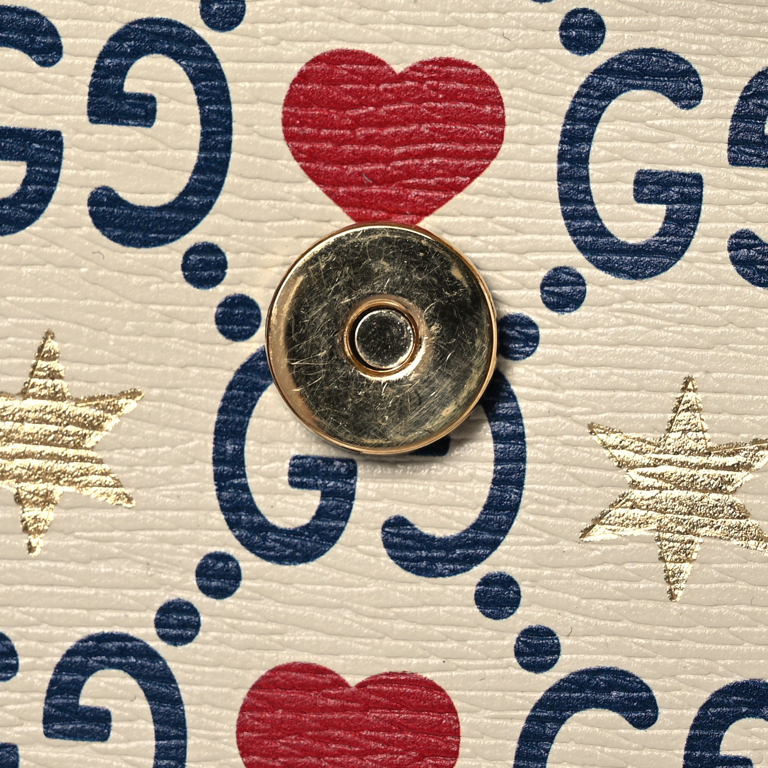 Gucci Textured Calfskin Valentine's Day Super Mini Sylvie Chain Shoulder Bag Ivory 11 of 11