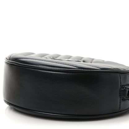 Saint Laurent Calfskin Matelasse Chevron Round Vinyle Camera Bag Black 9 of 9