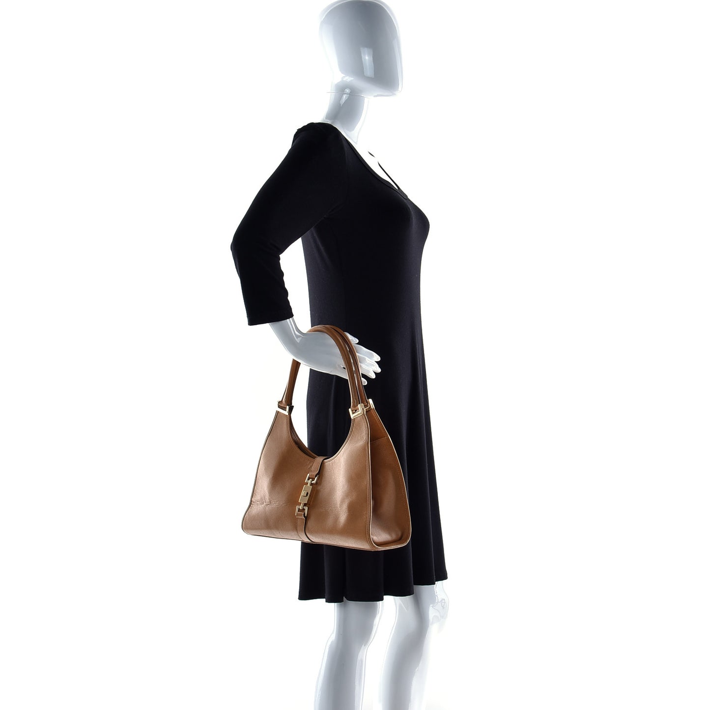 Calfskin Bardot Hobo Tan