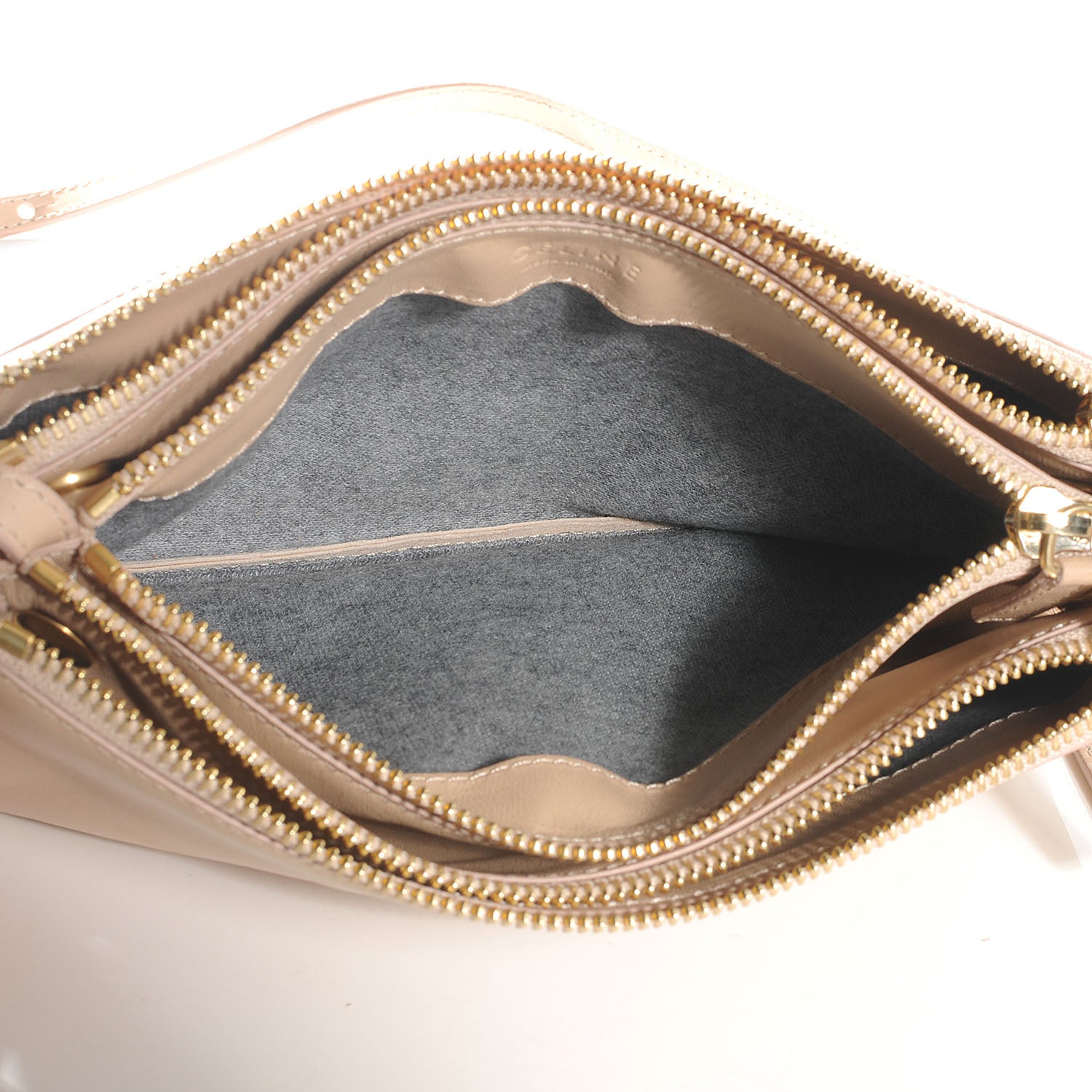 Celine Leather Trio Crossbody Bag Powder 5 of 8