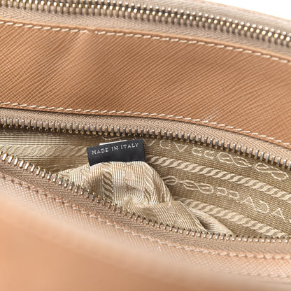 Prada Saffiano Large Galleria Double Zip Tote Caramel 7 of 20