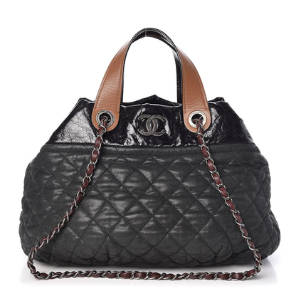 Chanel Iridescent Calfskin Small In the Mix Tote Dark Green 1 of 12