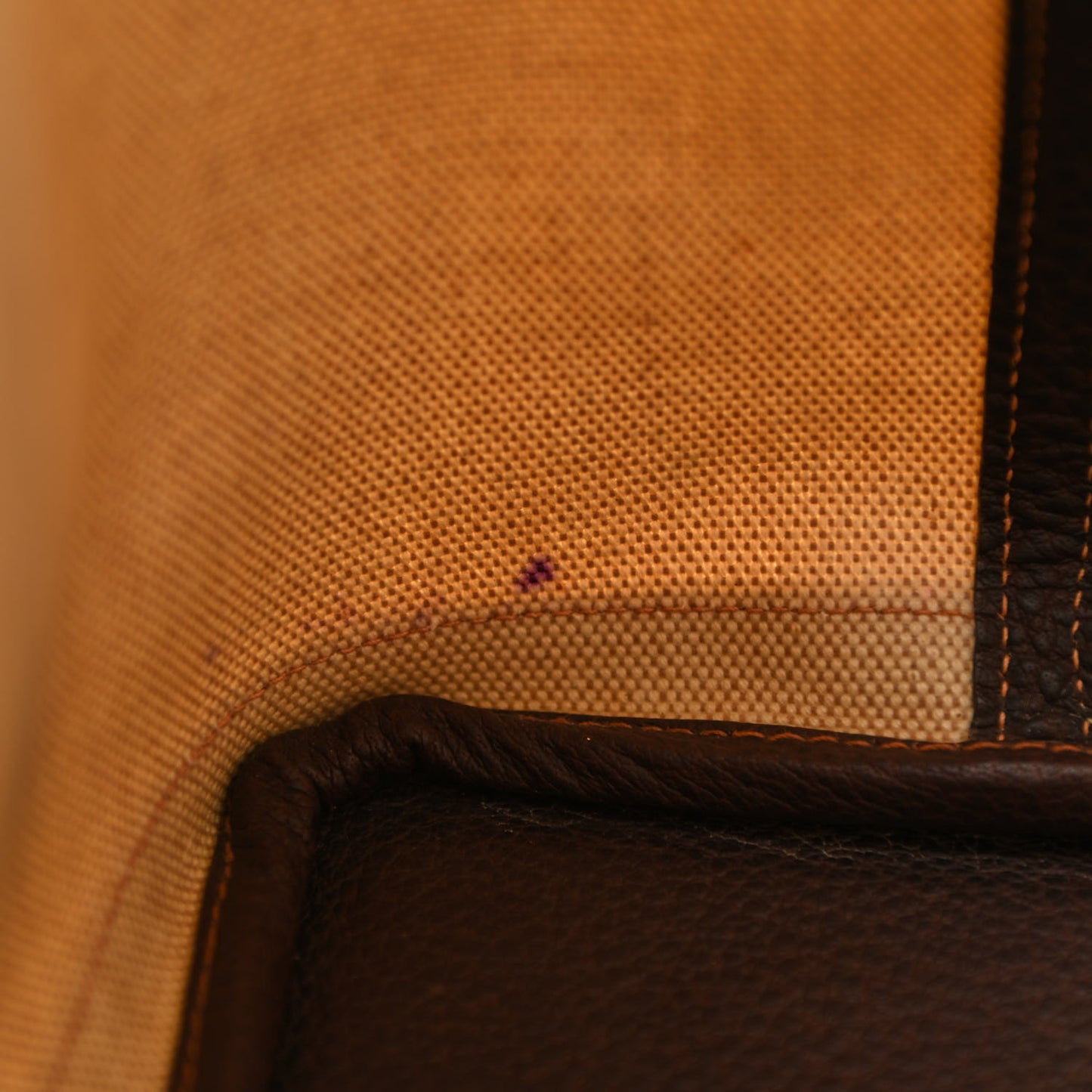 Toile Buffle Gala Garden Party Tote 36 MM Marron Fonce