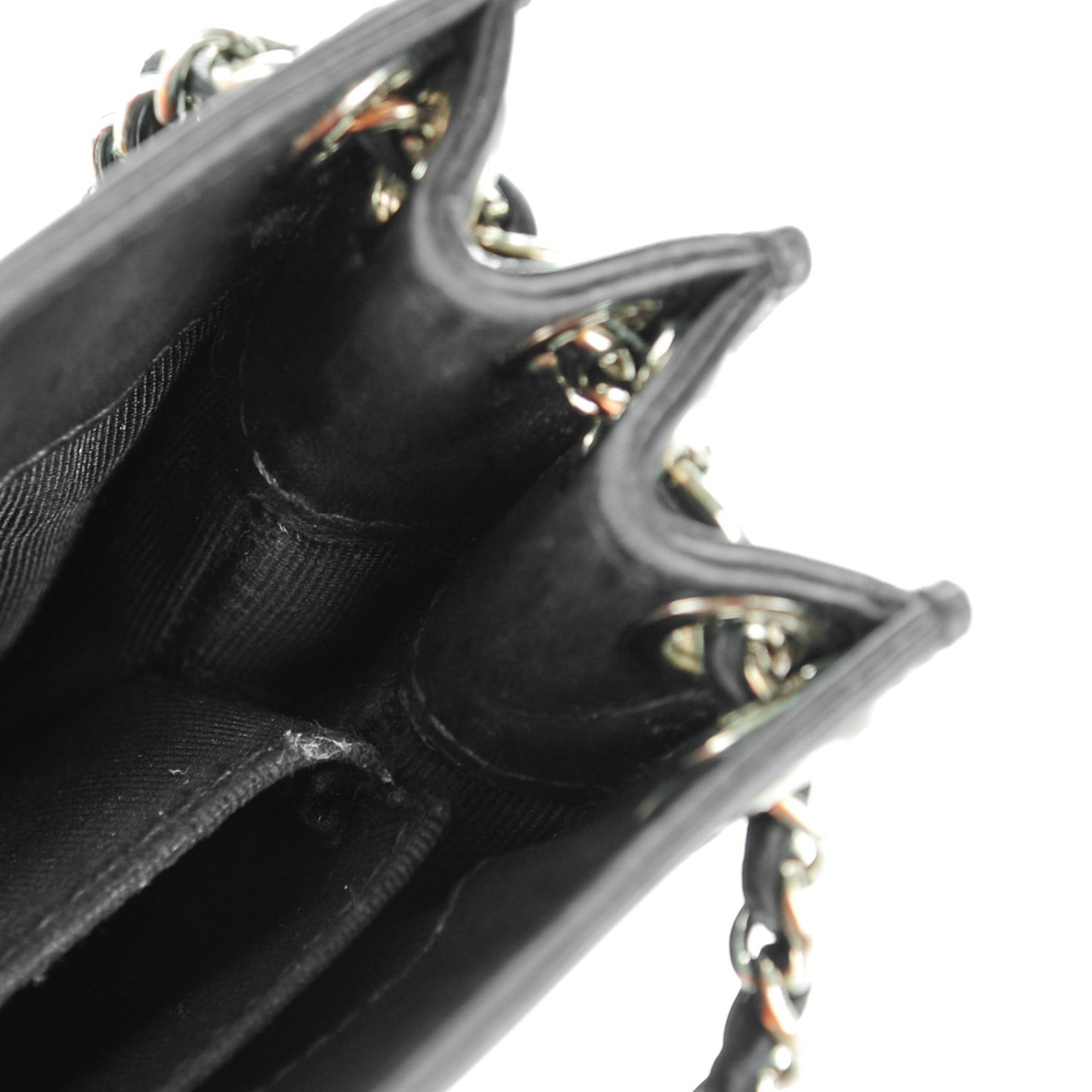 Patent CC Phone Holder Crossbody Black