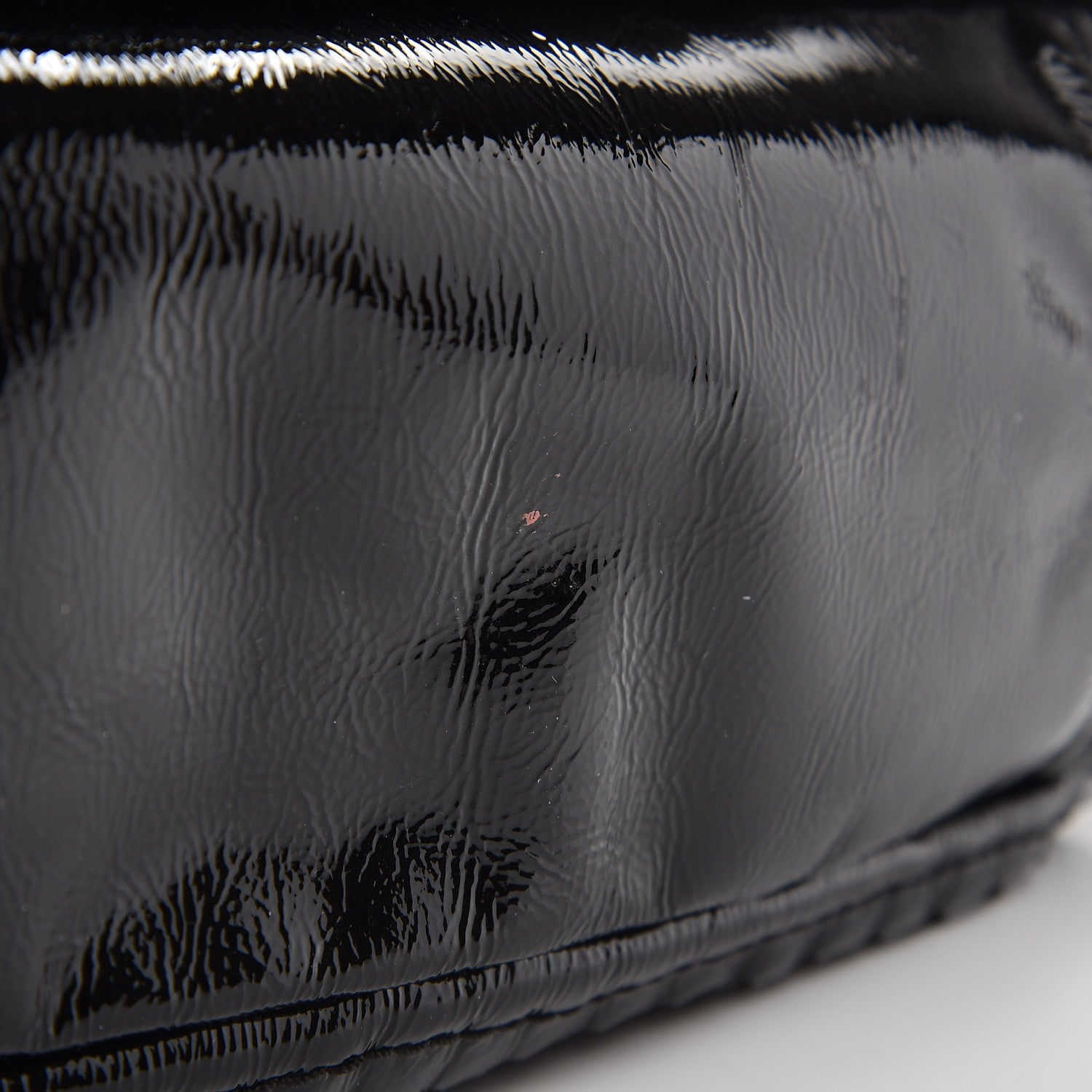 Chanel Crinkled Patent Modern Chain Flap Black 9 of 9