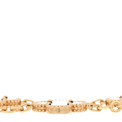Van Cleef & Arpels 18K Yellow Gold Black Onyx 5 Motifs Vintage Alhambra Bracelet 3 of 4