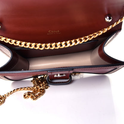 Chloe Shiny Goatskin Calfskin Aby Chain Shoulder Bag Sepia Brown 4 of 4