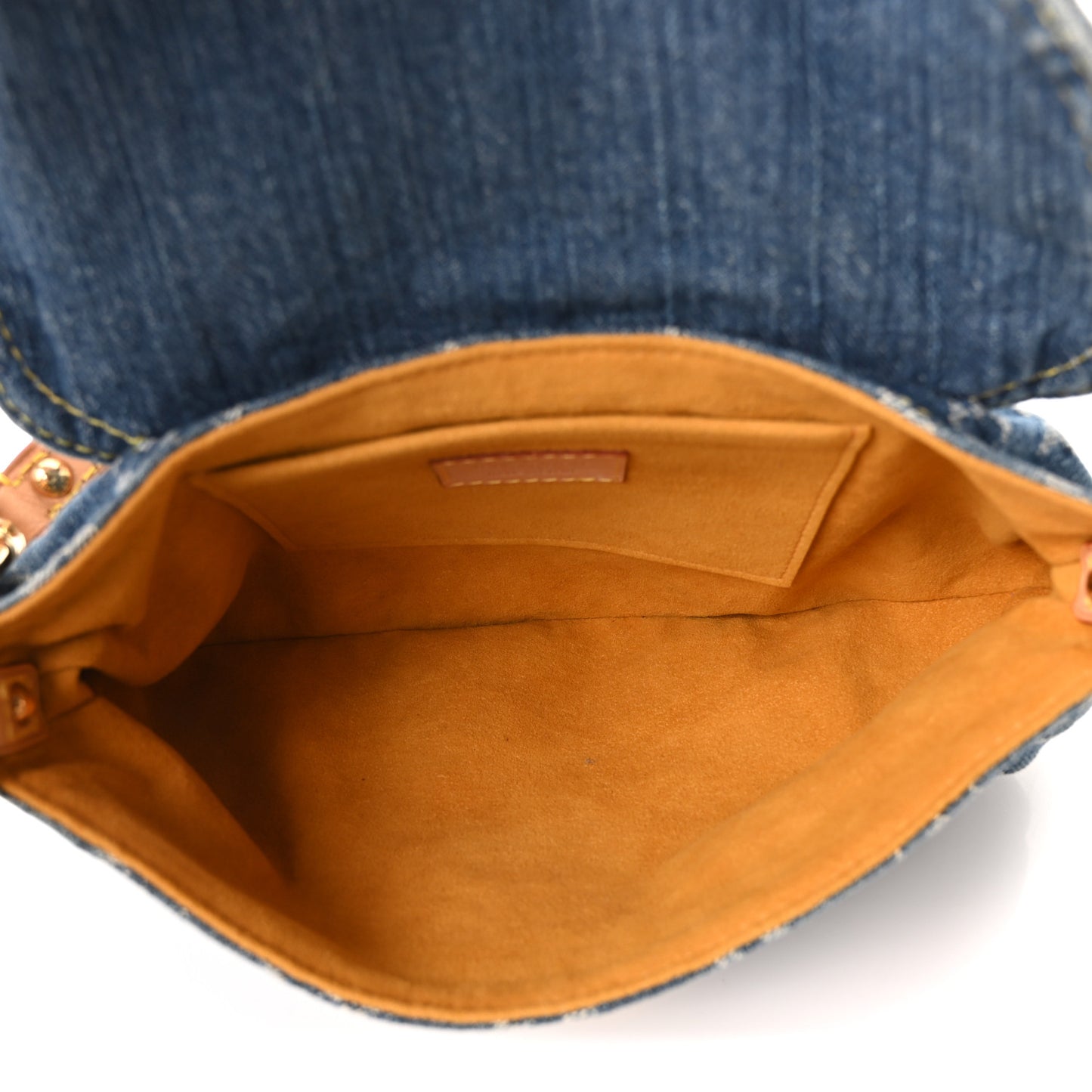 Monogram Denim Mini Pleaty Blue