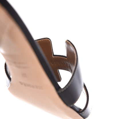 Hermes Calfskin Oasis Sandals 37 Black 7 of 11