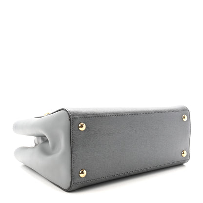 Fendi Vitello Elite Petite 2Jours Tote Grigio Grigio Chiaro 4 of 9