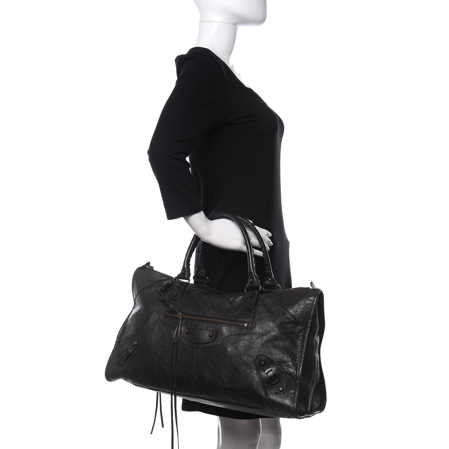 Balenciaga Agneau Classic Hardware Work Black 2 of 9
