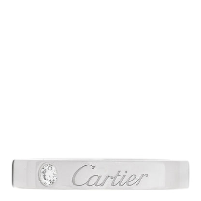 Cartier Platinum Diamond 3mm C De Cartier Wedding Band Ring 48 4.5 1 of 5