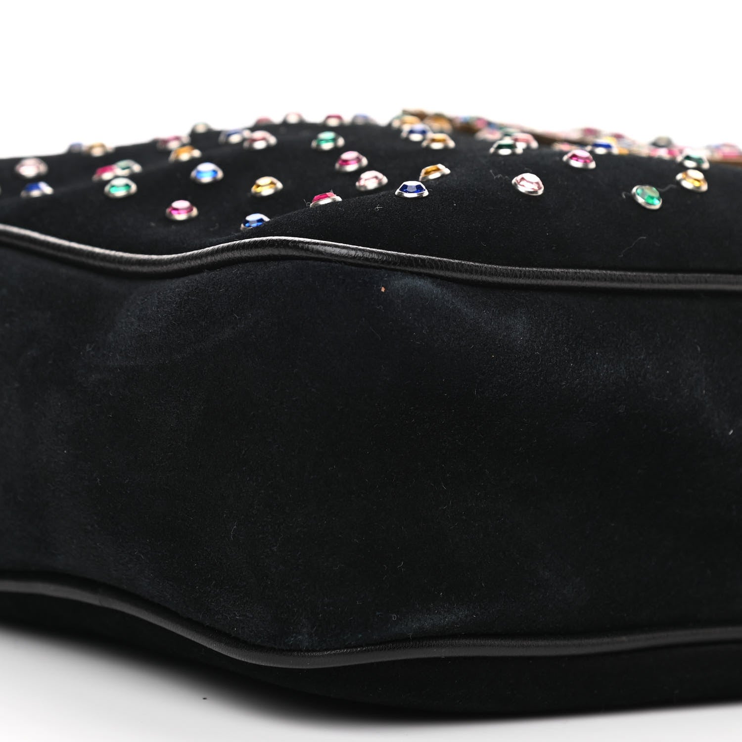 Saint Laurent Suede Crystal Camera Bag Black 9 of 10